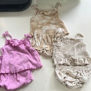 Baby Gap Rib Knit Tank Top Bloomers Summer Outfit Two Piece Set LOT for all 3!